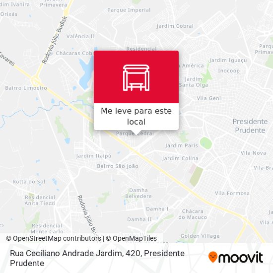 Rua Cecíliano Andrade Jardim, 420 mapa