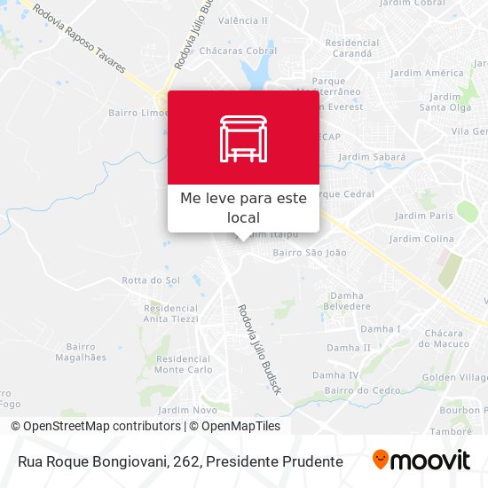 Rua Roque Bongiovani, 262 mapa