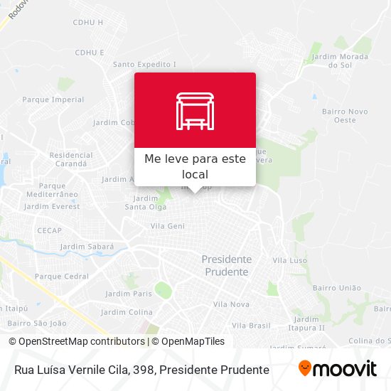 Rua Luísa Vernile Cila, 398 mapa