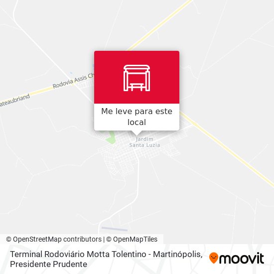Terminal Rodoviário Motta Tolentino - Martinópolis mapa