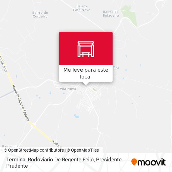 Terminal Rodoviário De Regente Feijó mapa