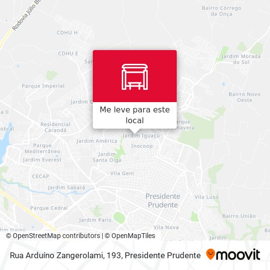 Rua Arduíno Zangerolami, 193 mapa