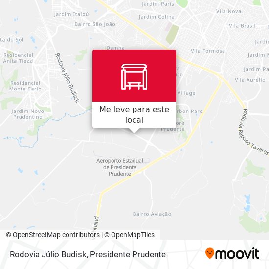 Rodovia Júlio Budisk mapa
