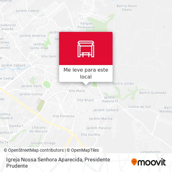 Igreja Nossa Senhora Aparecida mapa