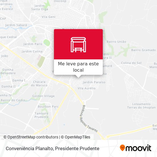 Conveniência Planalto mapa