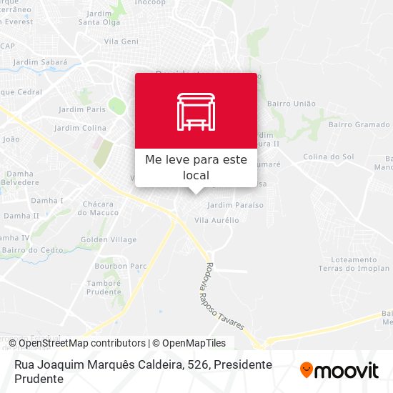Rua Joaquim Marquês Caldeira, 526 mapa