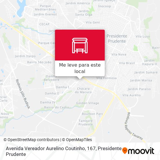 Avenida Vereador Aurelino Coutinho, 167 mapa