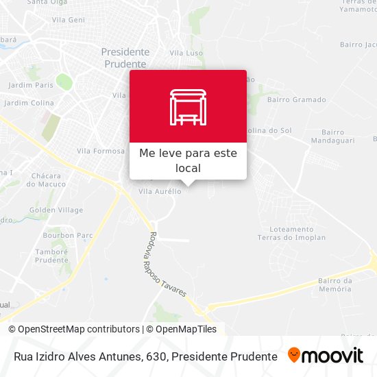 Rua Izidro Alves Antunes, 630 mapa