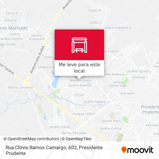 Rua Clóvis Ramos Camargo, 602 mapa