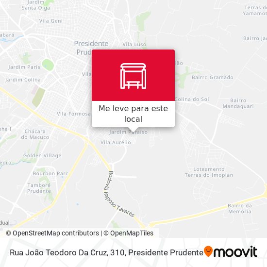Rua João Teodoro Da Cruz, 310 mapa