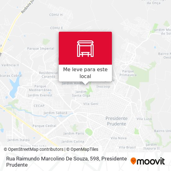 Rua Raimundo Marcolino De Souza, 598 mapa