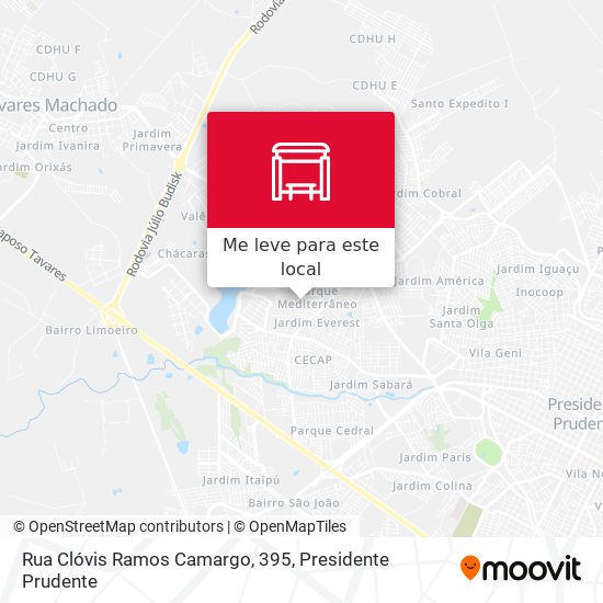 Rua Clóvis Ramos Camargo, 395 mapa