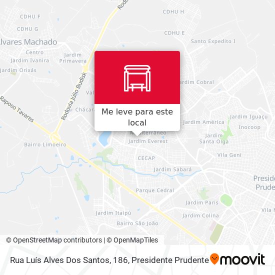 Rua Luís Alves Dos Santos, 186 mapa