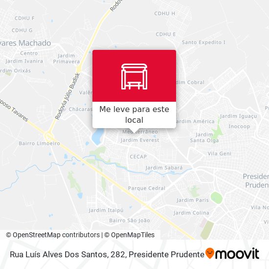 Rua Luís Alves Dos Santos, 282 mapa