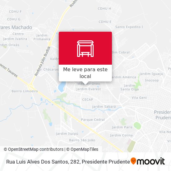 Rua Luís Alves Dos Santos, 282 mapa