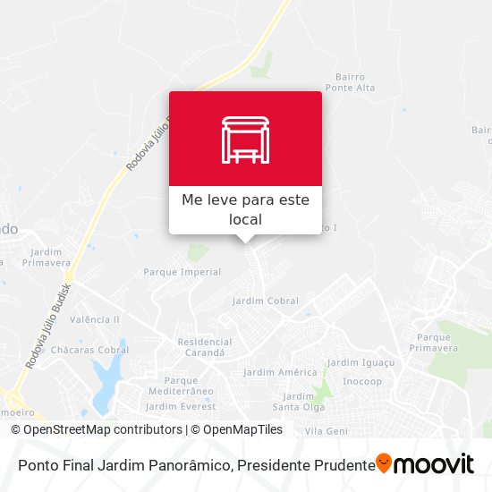 Ponto Final Jardim Panorâmico mapa