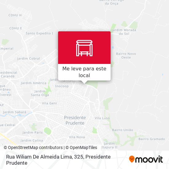 Rua Wiliam De Almeida Lima, 325 mapa