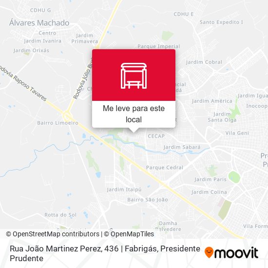 Rua João Martinez Perez, 436 | Fabrigás mapa