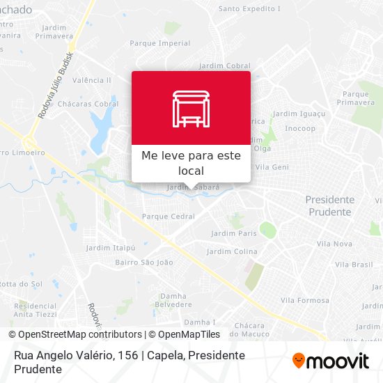 Rua Angelo Valério, 156 | Capela mapa