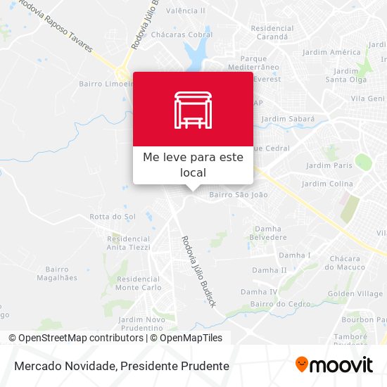 Mercado Novidade mapa