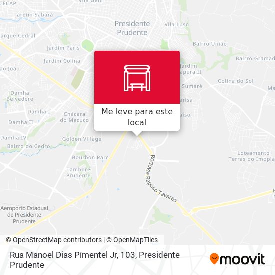 Rua Manoel Dias Pímentel Jr, 103 mapa
