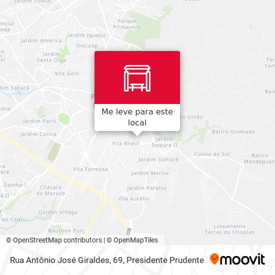 Rua Antônio José Giraldes, 69 mapa