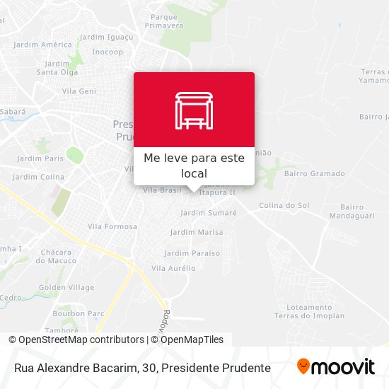 Rua Alexandre Bacarim, 30 mapa