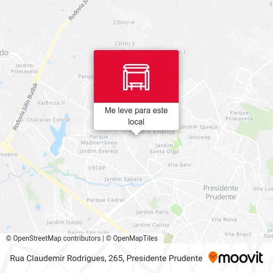 Rua Claudemir Rodrigues, 265 mapa