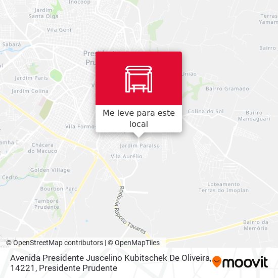 Avenida Presidente Juscelino Kubitschek De Oliveira, 14221 mapa