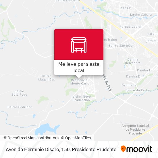 Avenida Hermínio Disaro, 150 mapa