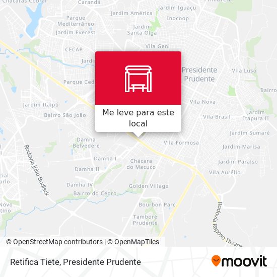 Retifica Tiete mapa