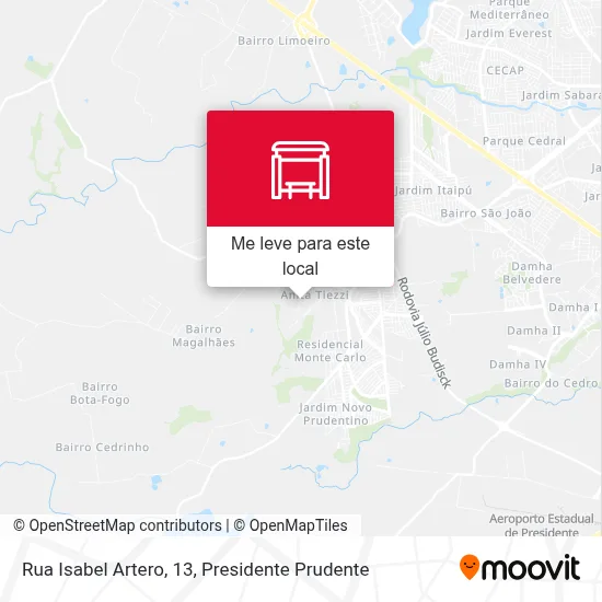 Rua Isabel Artero, 13 mapa