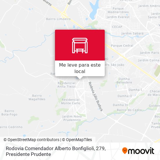 Rodovia Comendador Alberto Bonfiglioli, 279 mapa