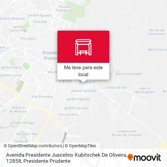 Avenida Presidente Juscelino Kubitschek De Oliveira, 12858 mapa