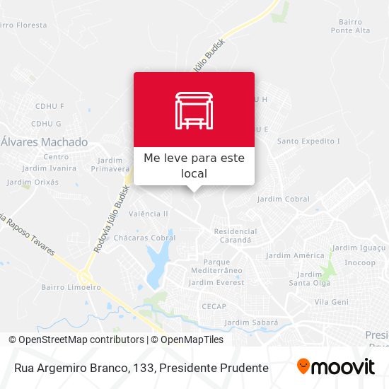 Rua Argemiro Branco, 133 mapa