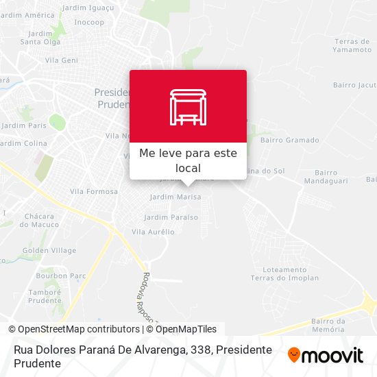 Rua Dolores Paraná De Alvarenga, 338 mapa