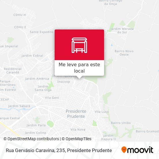 Rua Gervásio Caravina, 235 mapa