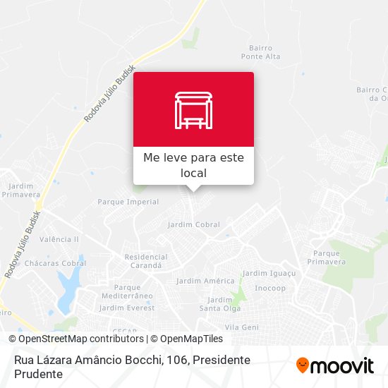 Rua Lázara Amâncio Bocchi, 106 mapa