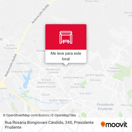 Rua Rosária Bongiovani Cândido, 340 mapa