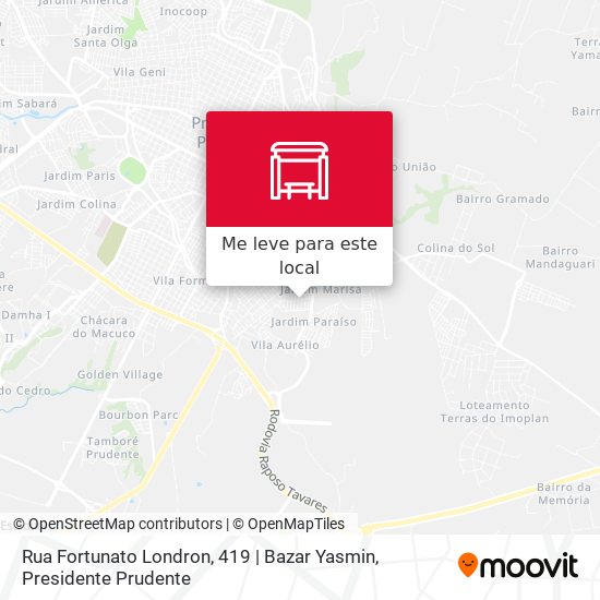 Rua Fortunato Londron, 419 | Bazar Yasmin mapa