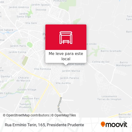 Rua Ermínio Terin, 165 mapa