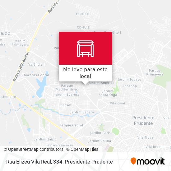 Rua Elizeu Vila Real, 334 mapa