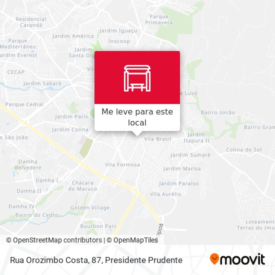 Rua Orozimbo Costa, 87 mapa