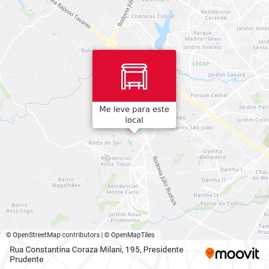 Rua Constantina Coraza Milani, 195 mapa