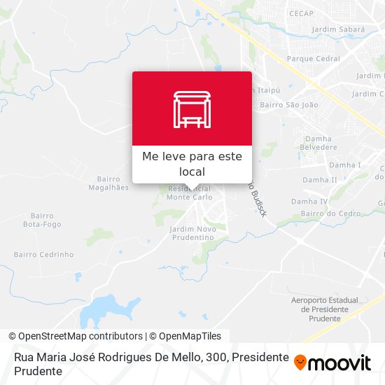 Rua Maria José Rodrigues De Mello, 300 mapa