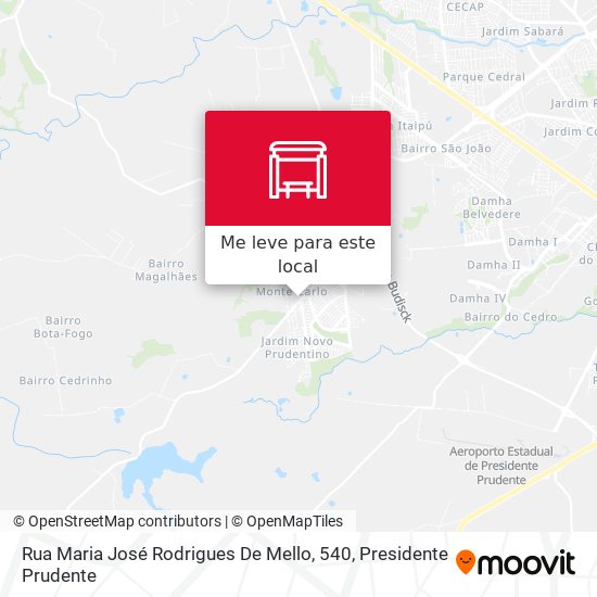 Rua Maria José Rodrigues De Mello, 540 mapa