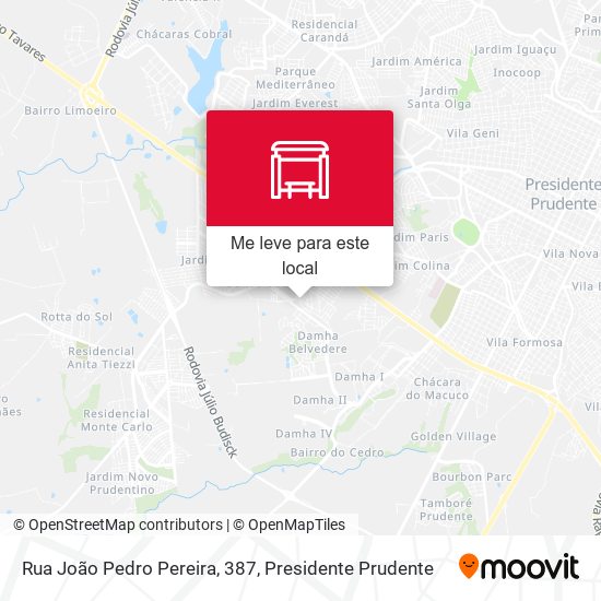 Rua João Pedro Pereira, 387 mapa