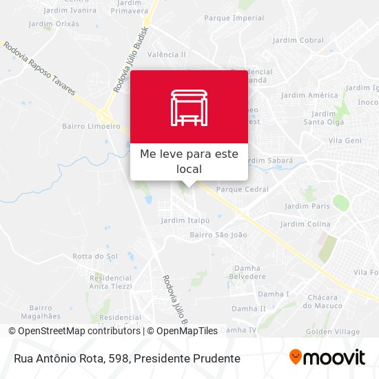 Rua Antônio Rota, 598 mapa