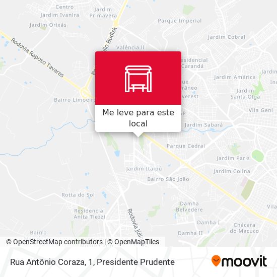 Rua Antônio Coraza, 1 mapa