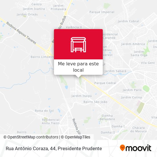 Rua Antônio Coraza, 44 mapa